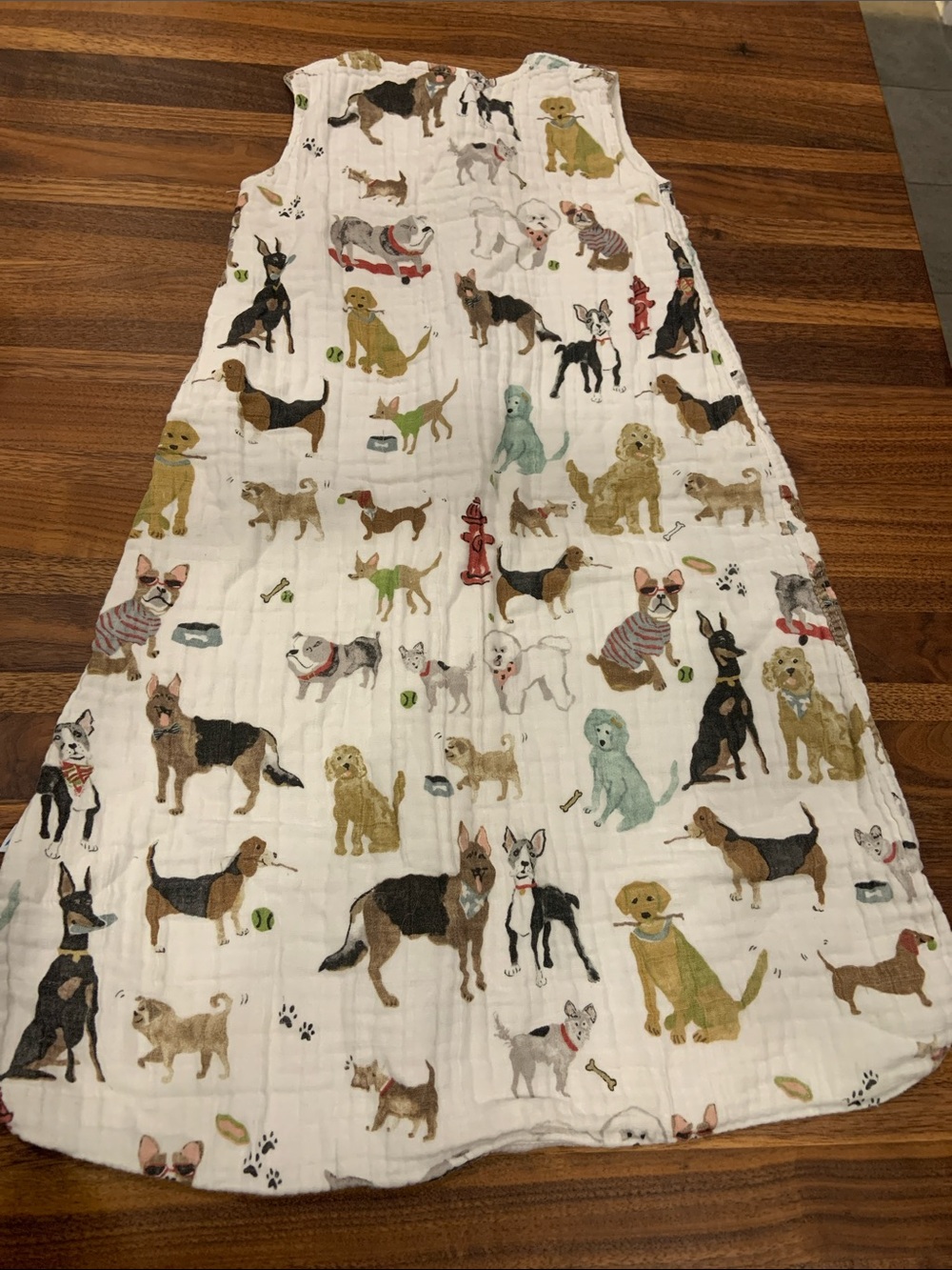 Little Unicorn Boutique Brand “Woof" Cotton Muslin Sleep Sack Size 6-12 months - Picture 4 of 4